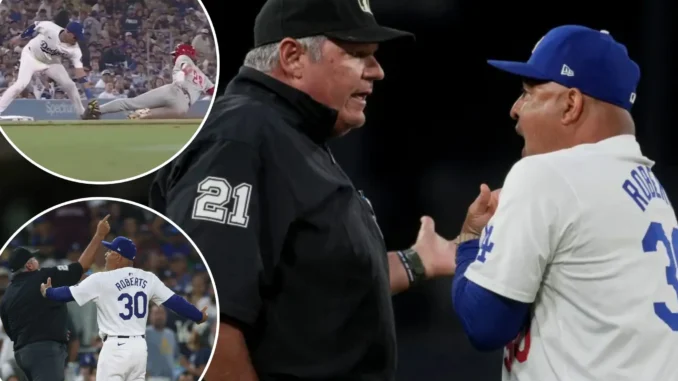dave-roberts-was-thrown-out-by-the-umpire-on-wednedday